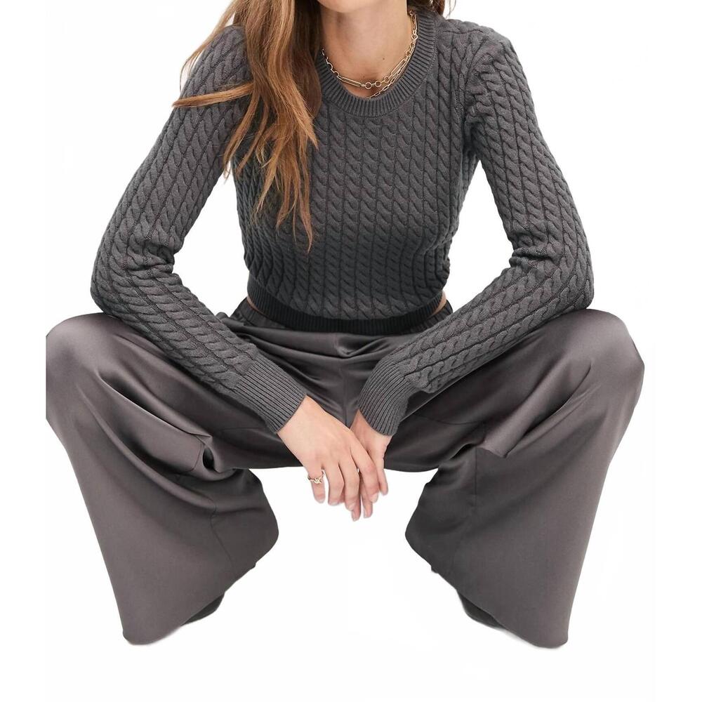 NEW FAVORITE DAUGHTER the effortless wide leg pant in grey shadow - Picture 4 of 8
